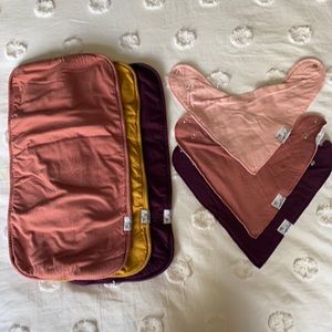 Copper Bibs and Burpcloth lot